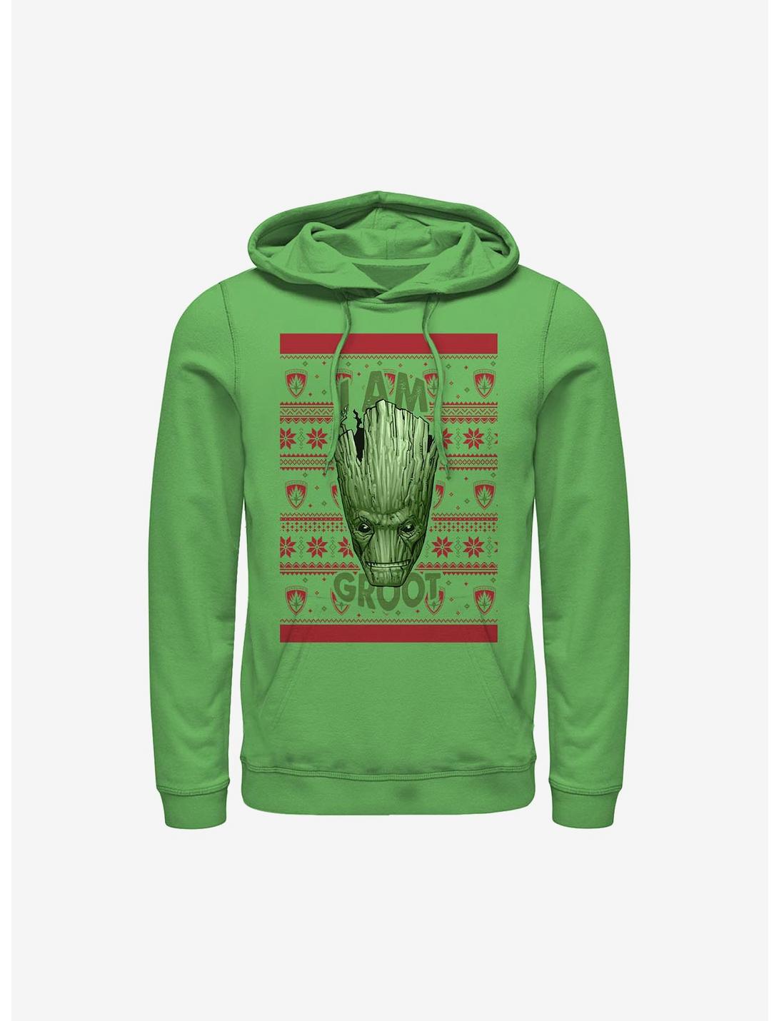 Marvel Guardians Of The Galaxy Groot Christmas Sweater Hoodie, KELLY, hi-res