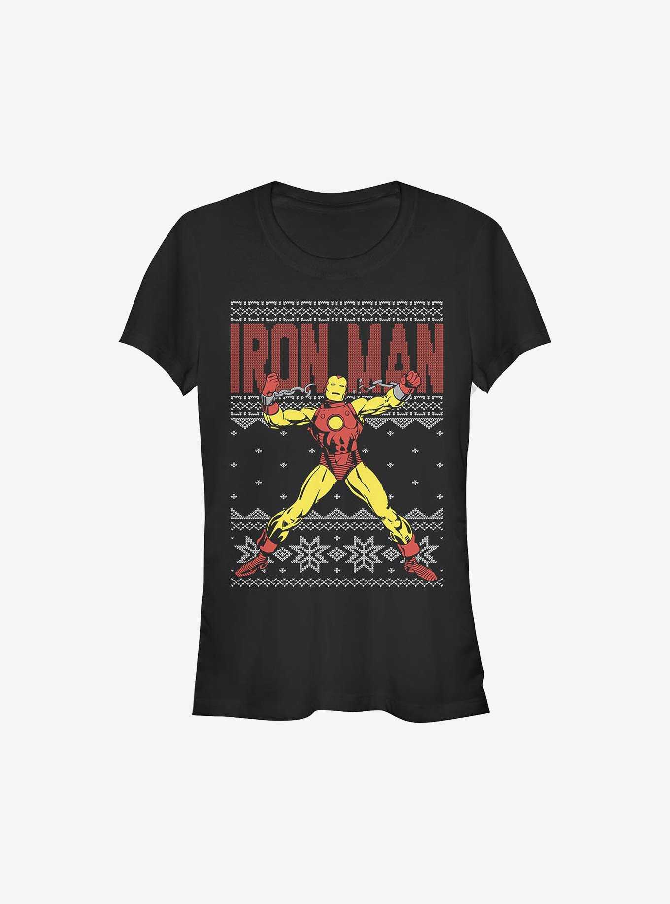 Marvel Iron Man Ugly Christmas Sweater Girls T-Shirt, , hi-res