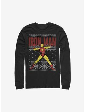 Plus Size Marvel Iron Man Ugly Christmas Sweater Long-Sleeve T-Shirt, , hi-res