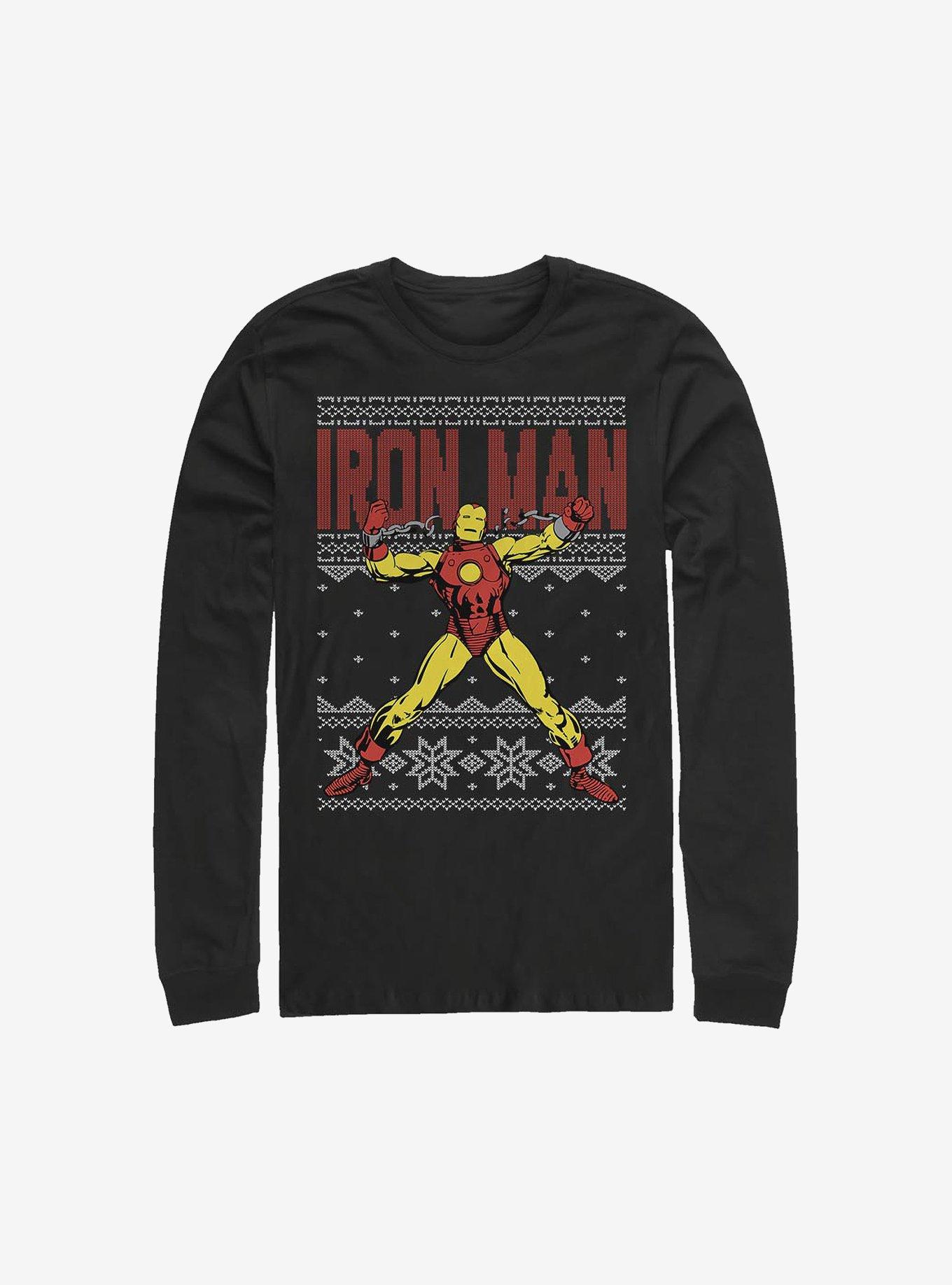 Marvel Iron Man Ugly Christmas Sweater Long-Sleeve T-Shirt, , hi-res