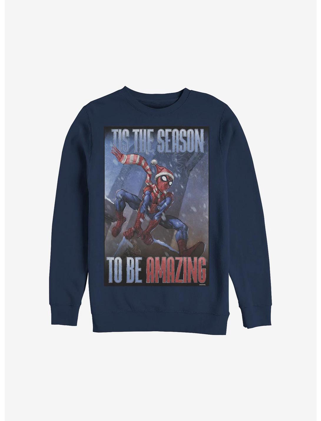 Marvel Spider-Man 'Tis The Season Holiday Sweatshirt, NAVY, hi-res