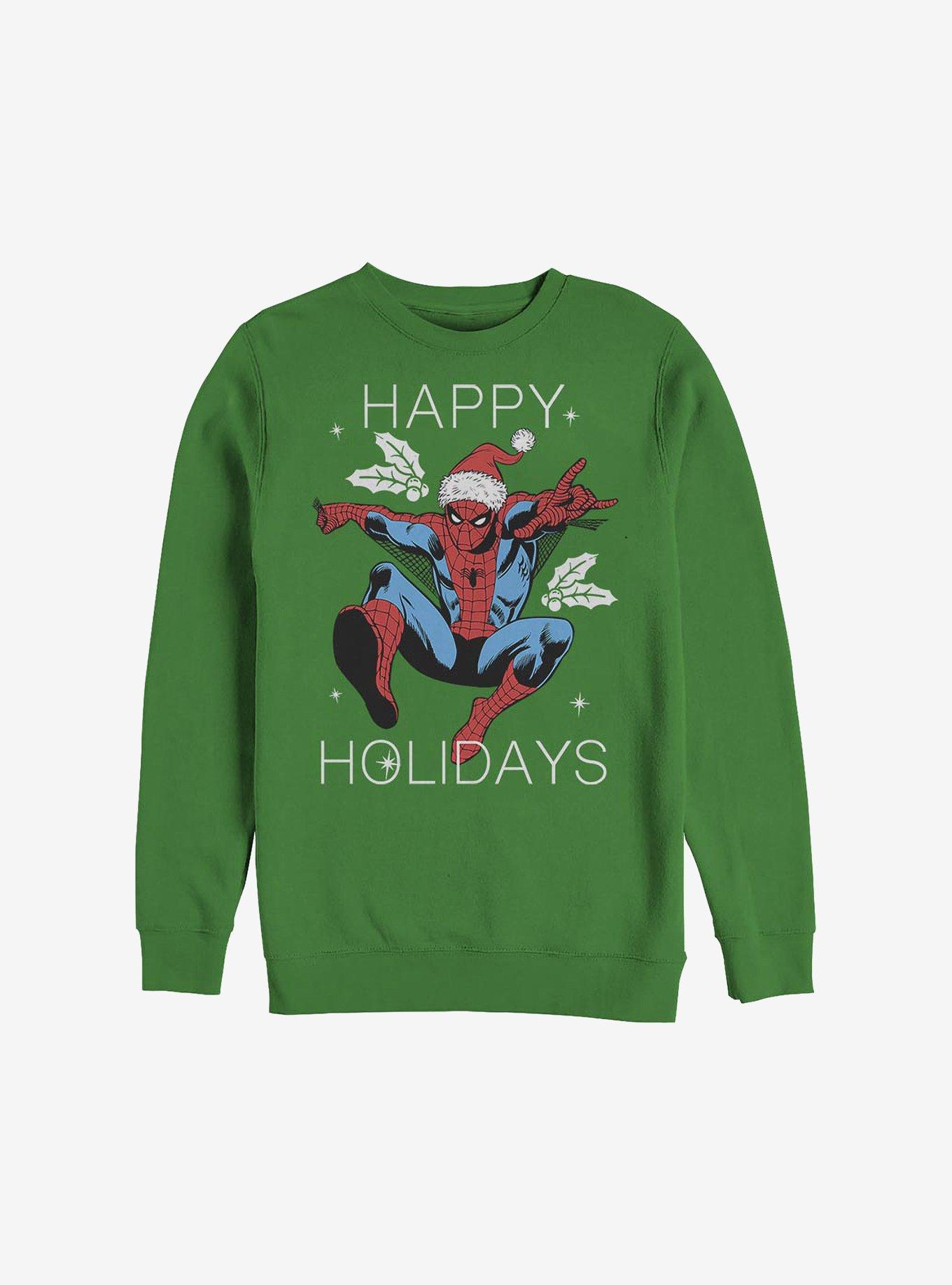 Marvel Spider-Man Jolly Spidey Holiday Sweatshirt, KELLY, hi-res