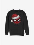 Marvel Spider-Man Spidey Santa Hat Christmas Sweatshirt, BLACK, hi-res