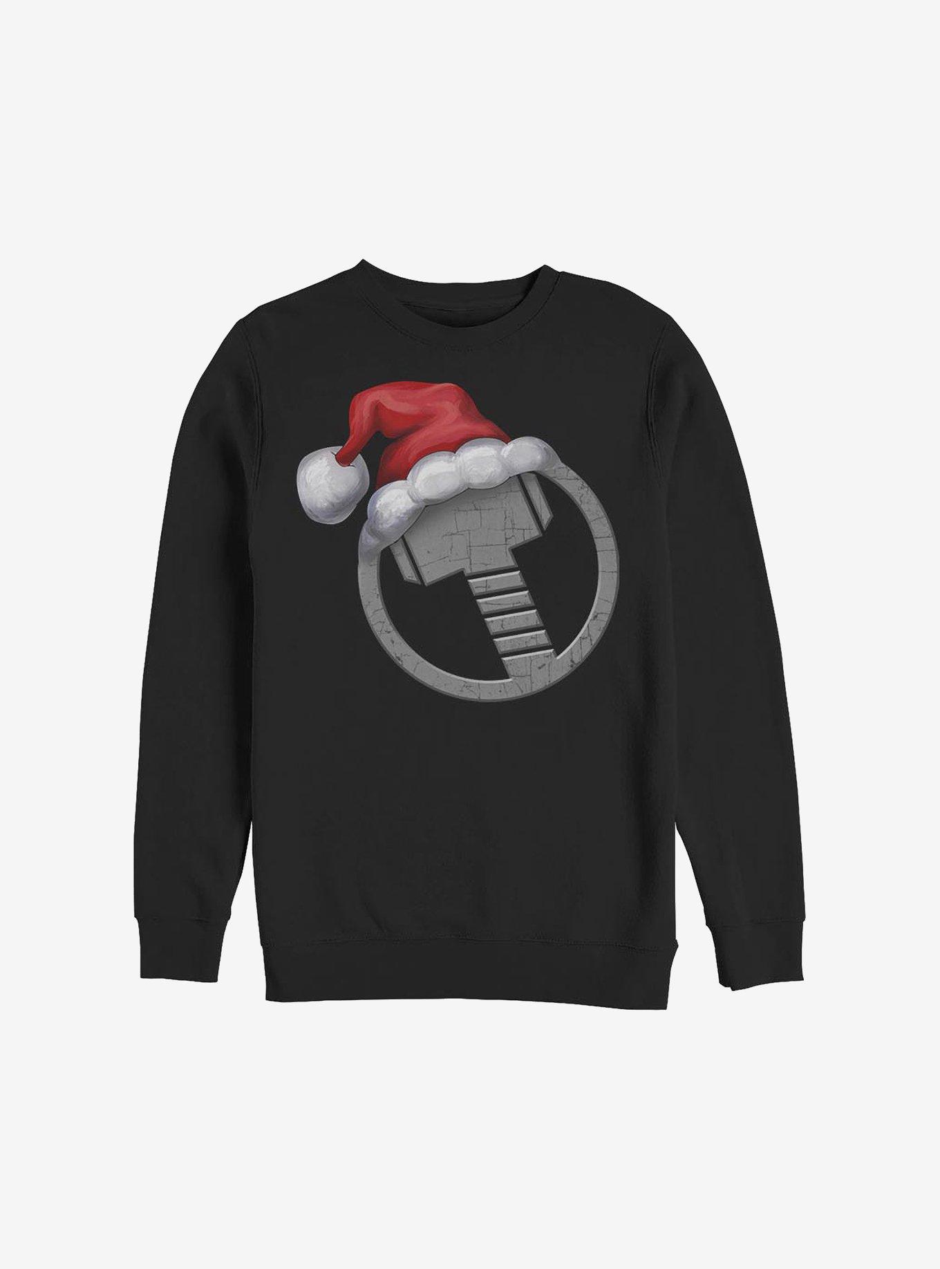 Marvel Thor Holiday Hat Sweatshirt, BLACK, hi-res