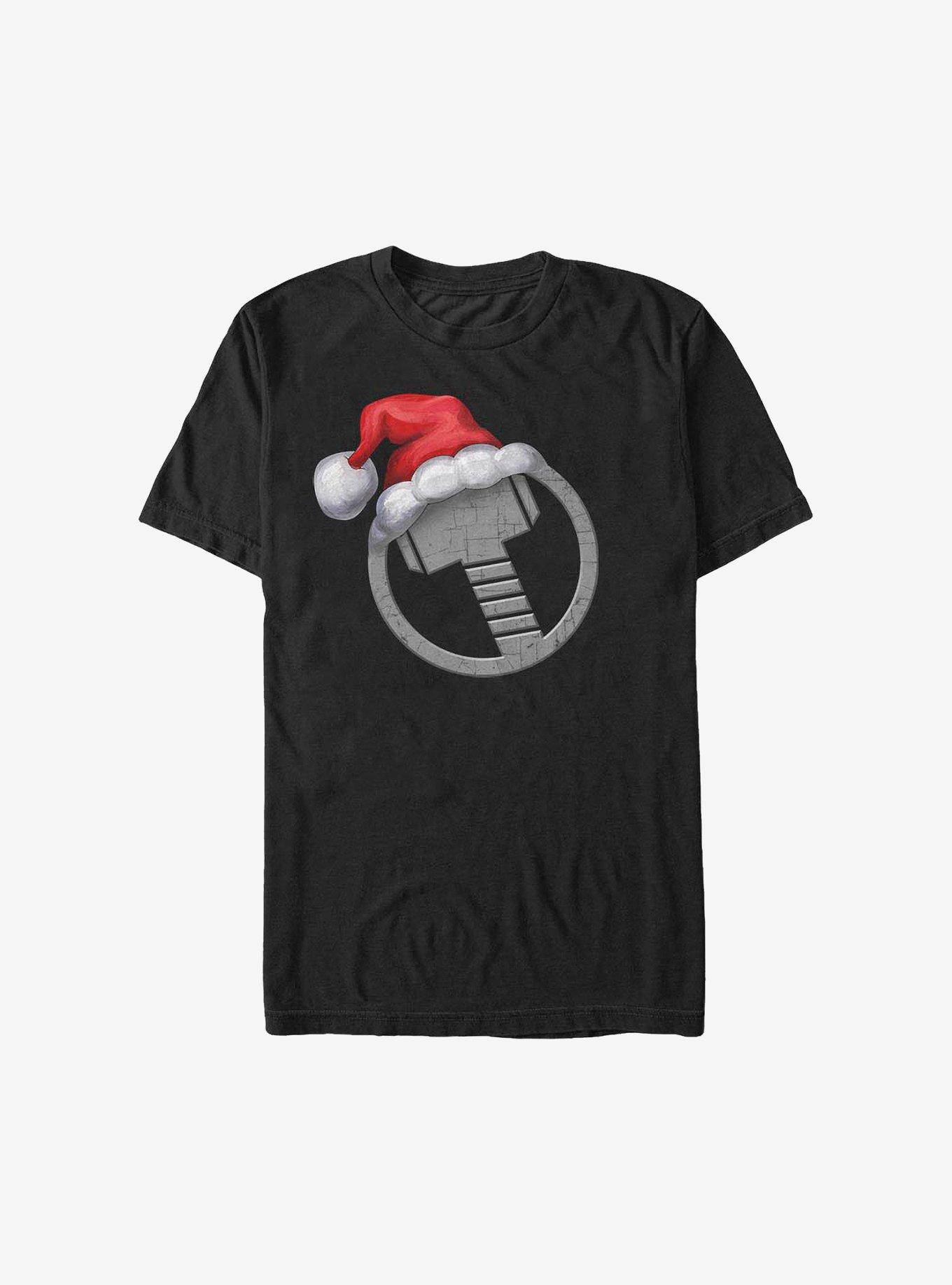 Marvel Thor Holiday Hat T-Shirt, BLACK, hi-res