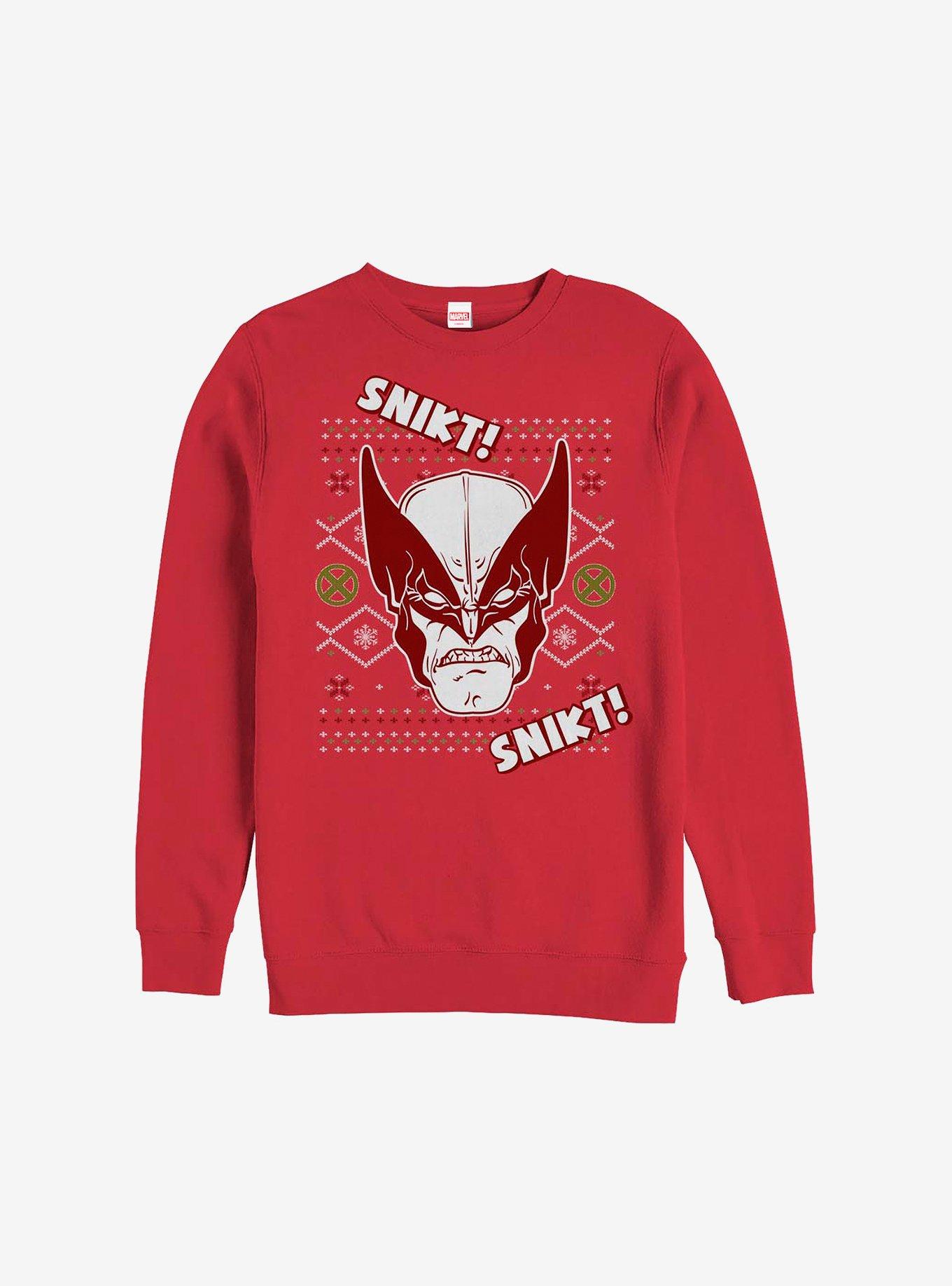 Marvel X-Men Wolverine Christmas Pattern Sweatshirt, , hi-res