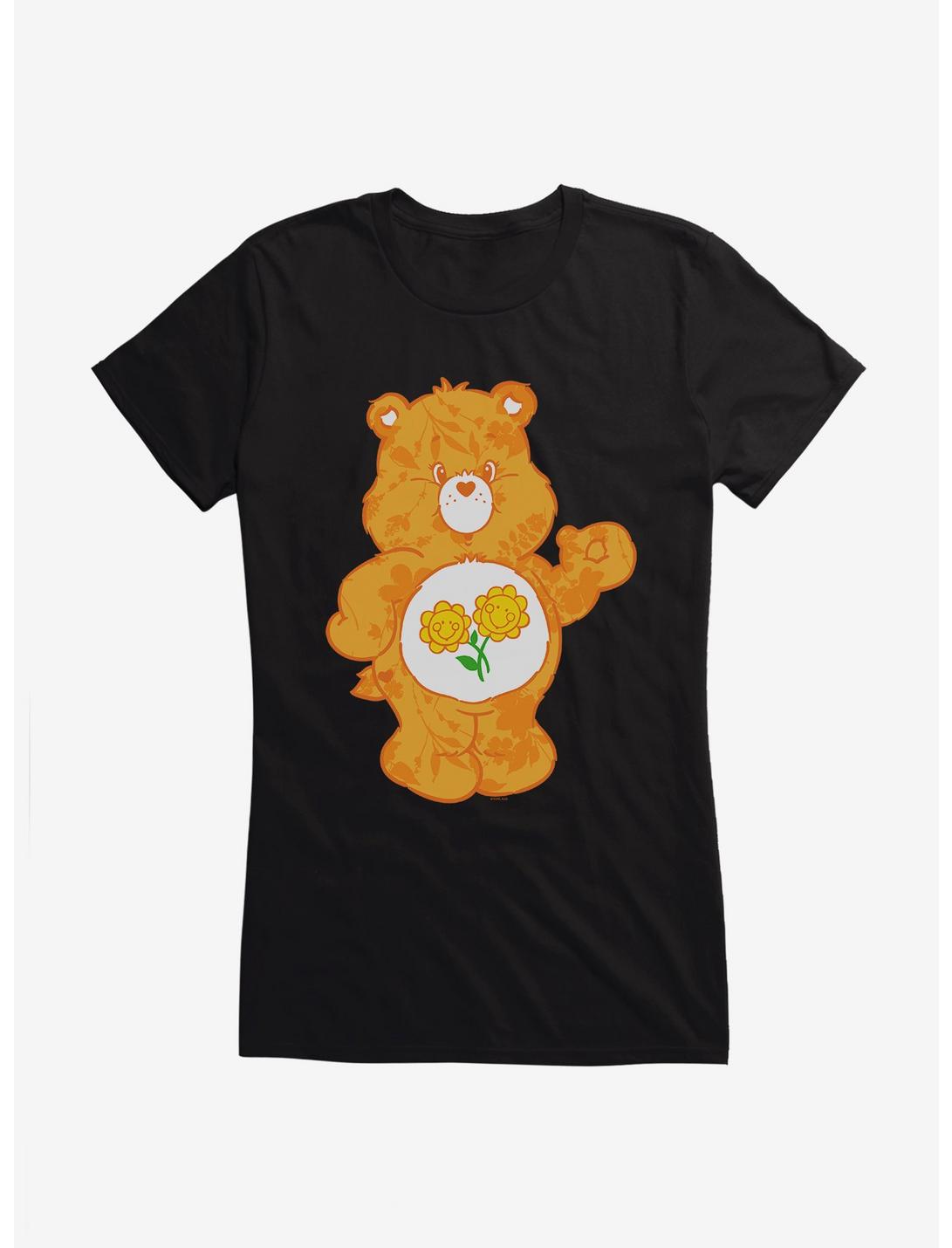 Care Bears Friend Bear Floral Girls T-Shirt, BLACK, hi-res