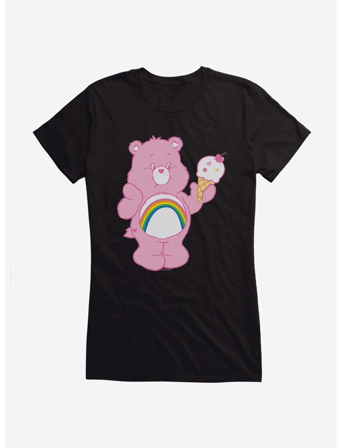 Care Bears Cheer Bear Ice Cream Girls T-Shirt, BLACK, hi-res