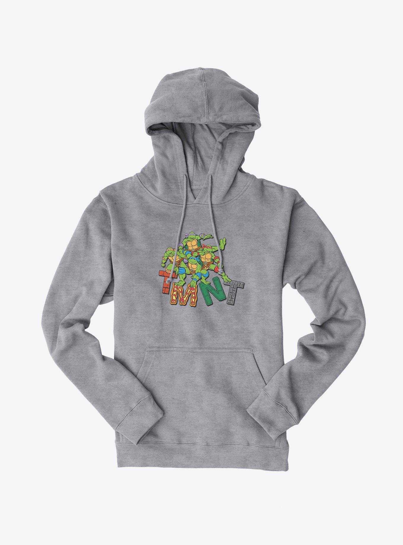 Teenage Mutant Ninja Turtles Patterned Logo Letters Group Hoodie, , hi-res