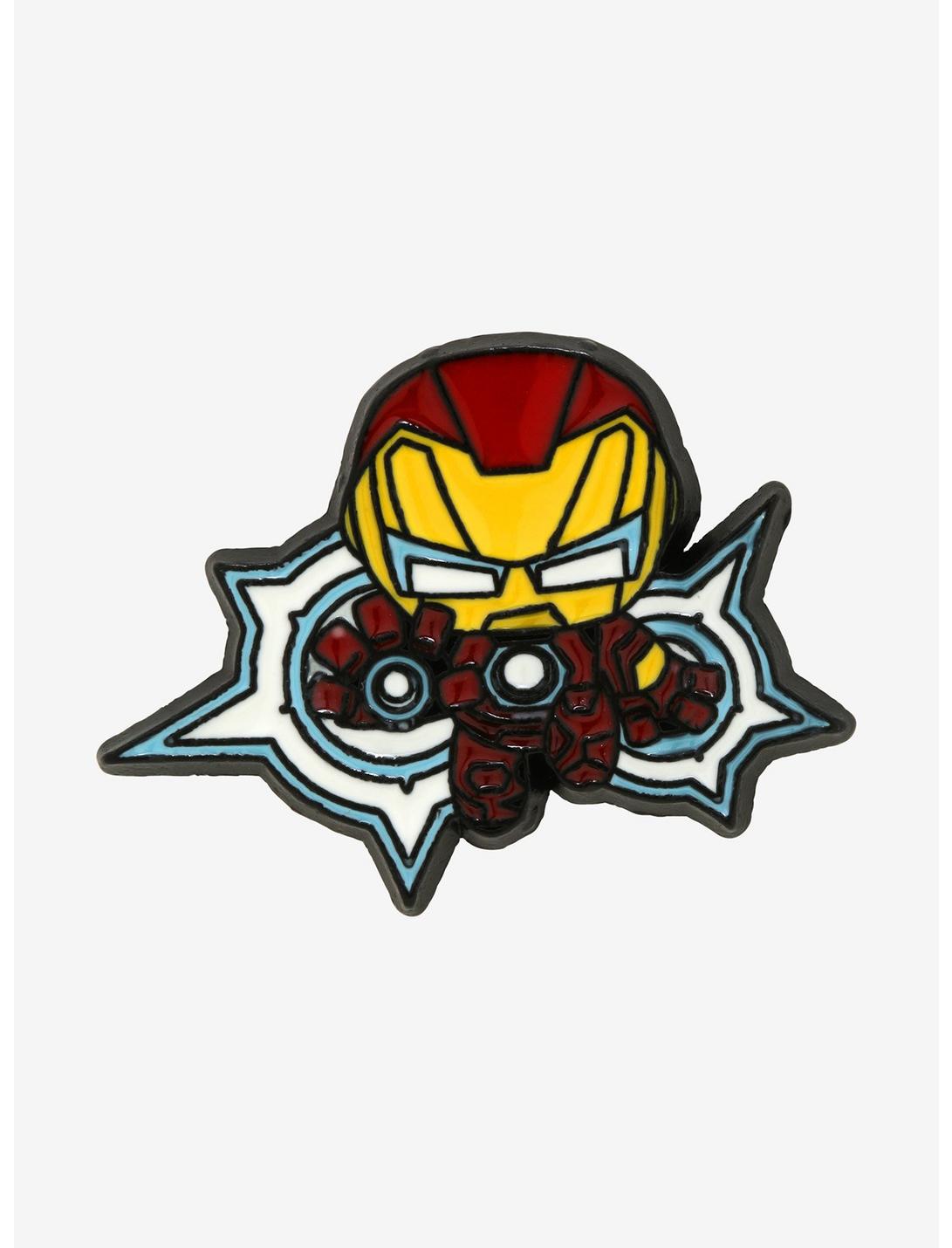 Marvel Iron Man Chibi Enamel Pin - BoxLunch Exclusive, , hi-res
