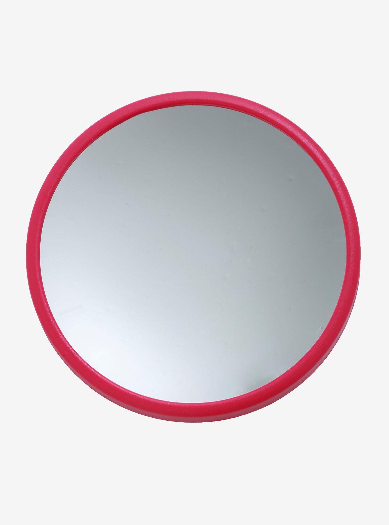 Pink Magnifying Mirror With Suction Cups, , hi-res