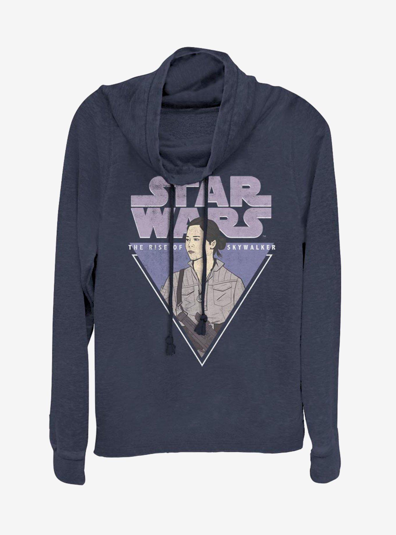 Star Wars Vintage Rose Triangle Cowl Neck Long-Sleeve Girls Top, , hi-res