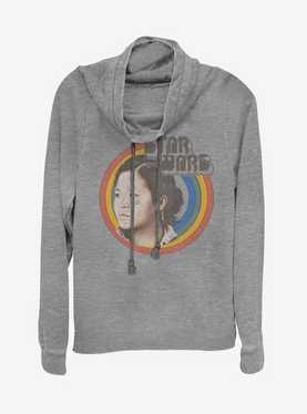 Star Wars Vintage Rose Rainbow Cowl Neck Long-Sleeve Girls Top, , hi-res