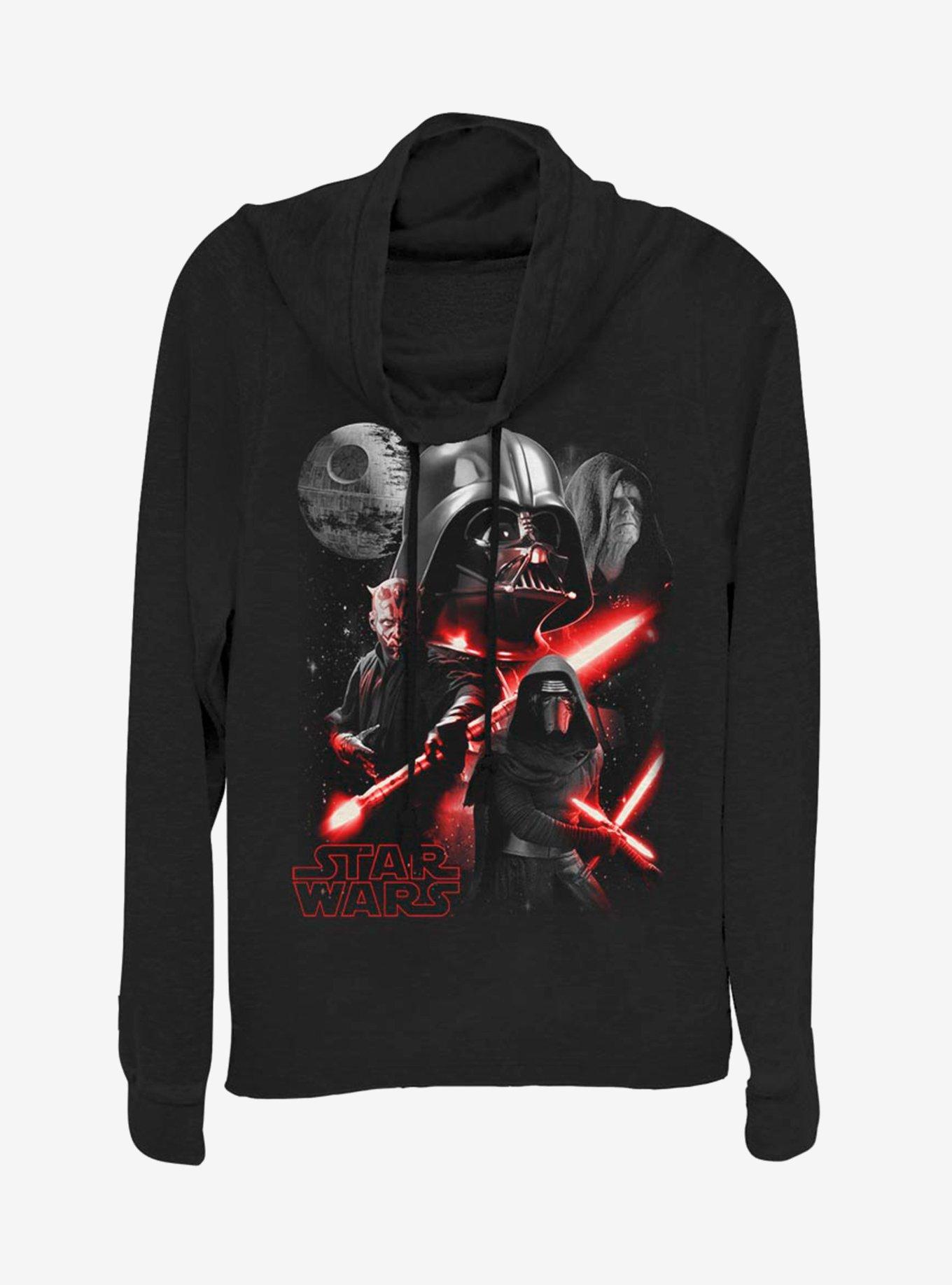 Star Wars Poster Style Cowl Neck Long-Sleeve Girls Top, , hi-res
