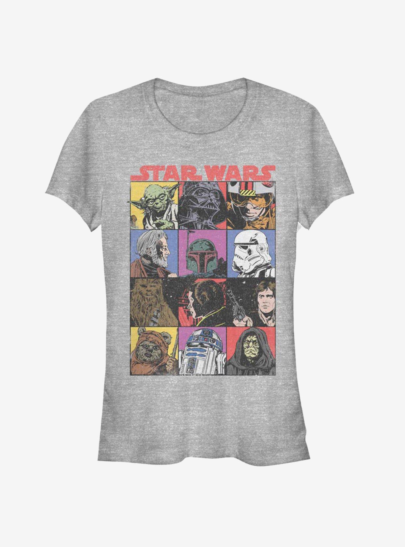 Star Wars Comic Strip Girls T-Shirt, ATH HTR, hi-res