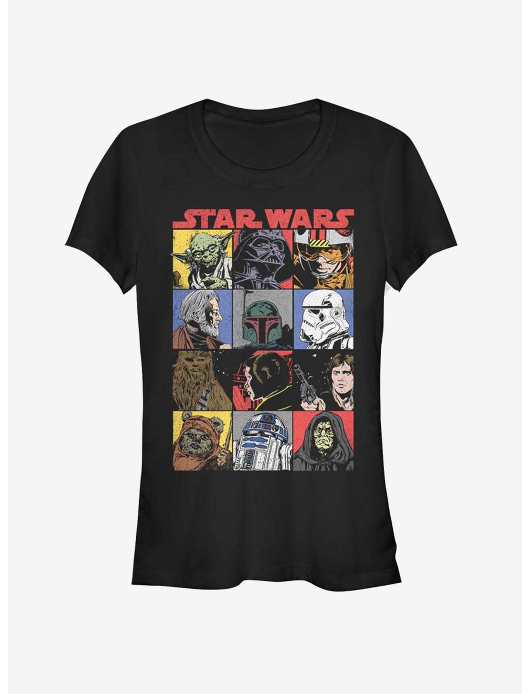 Star Wars Comic Strip Girls T-Shirt, BLACK, hi-res
