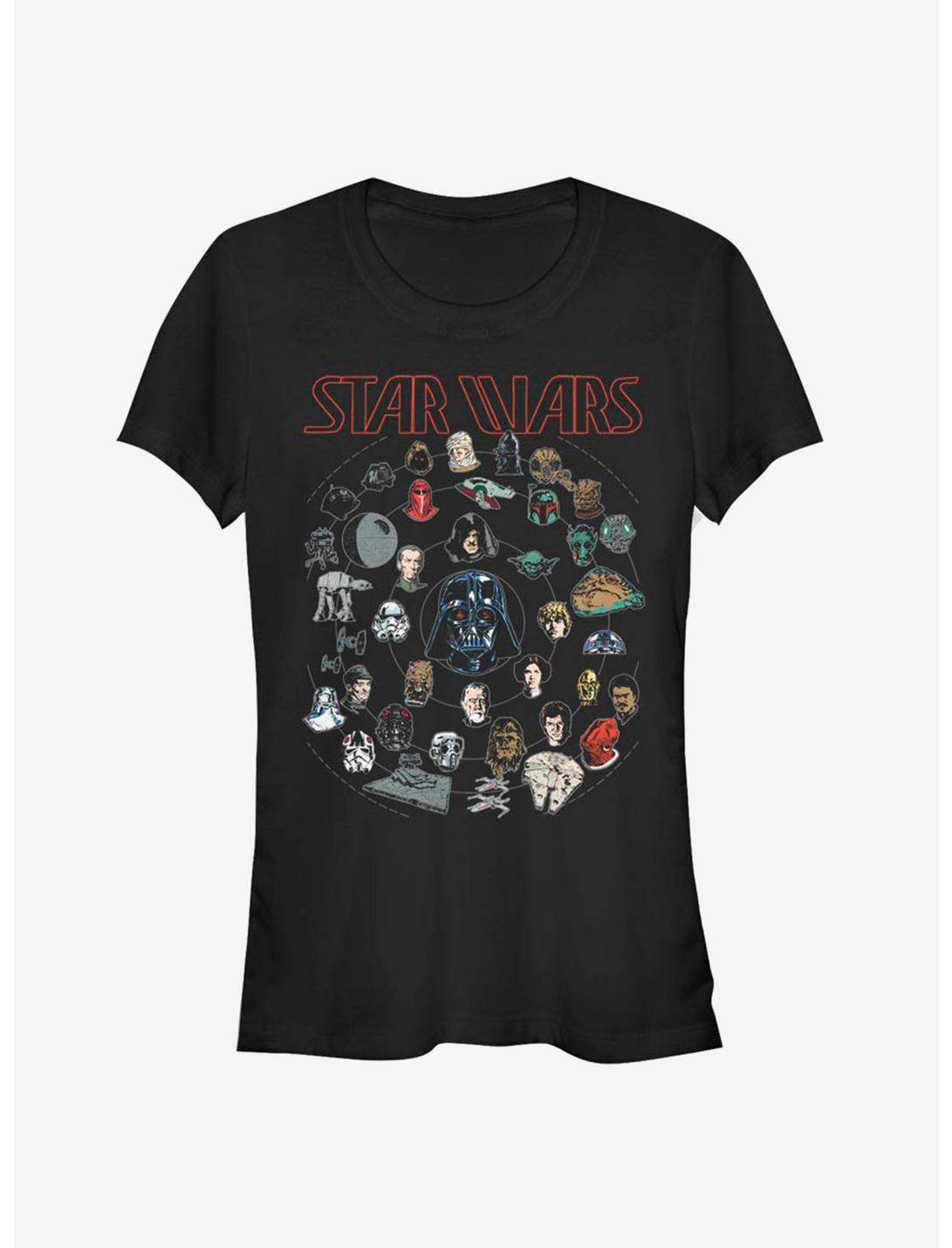 Star Wars Force Chart Girls T-Shirt, BLACK, hi-res