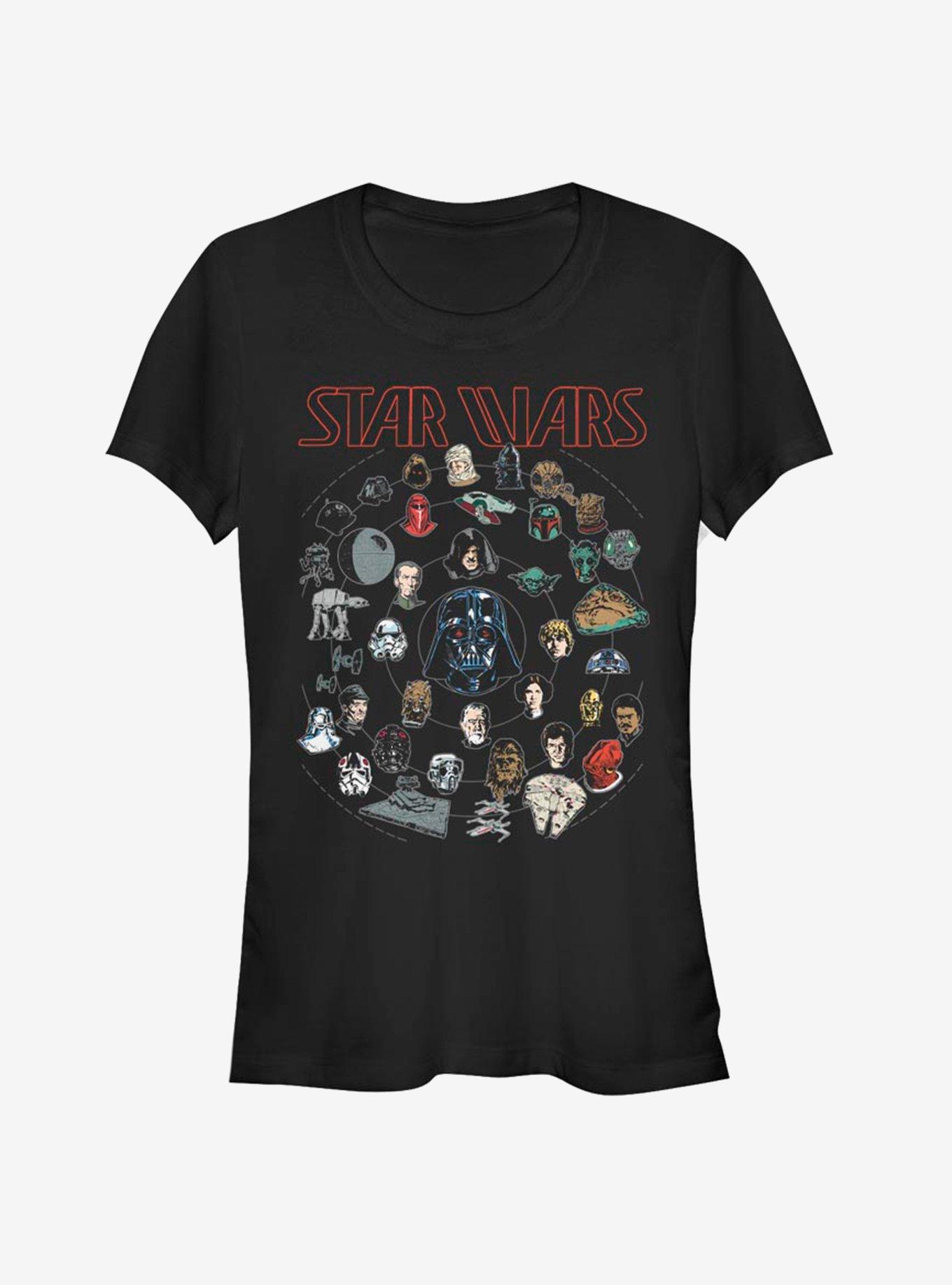 Star Wars Force Chart Girls T-Shirt, BLACK, hi-res