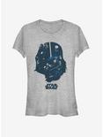 Star Wars Vader Head Fill Girls T-Shirt, ATH HTR, hi-res