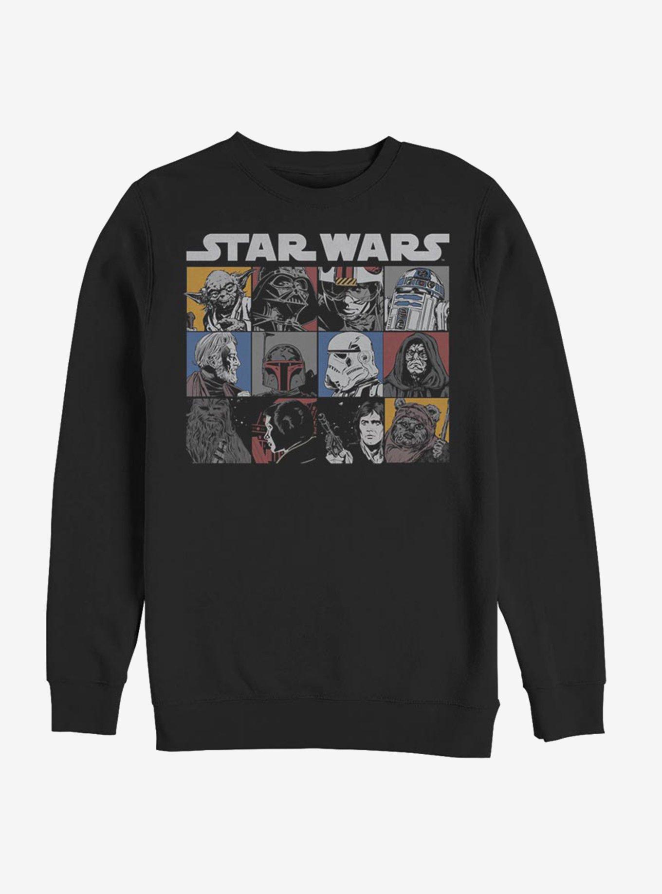 Star Wars Comic Strip Rectangle T-Shirt, BLACK, hi-res