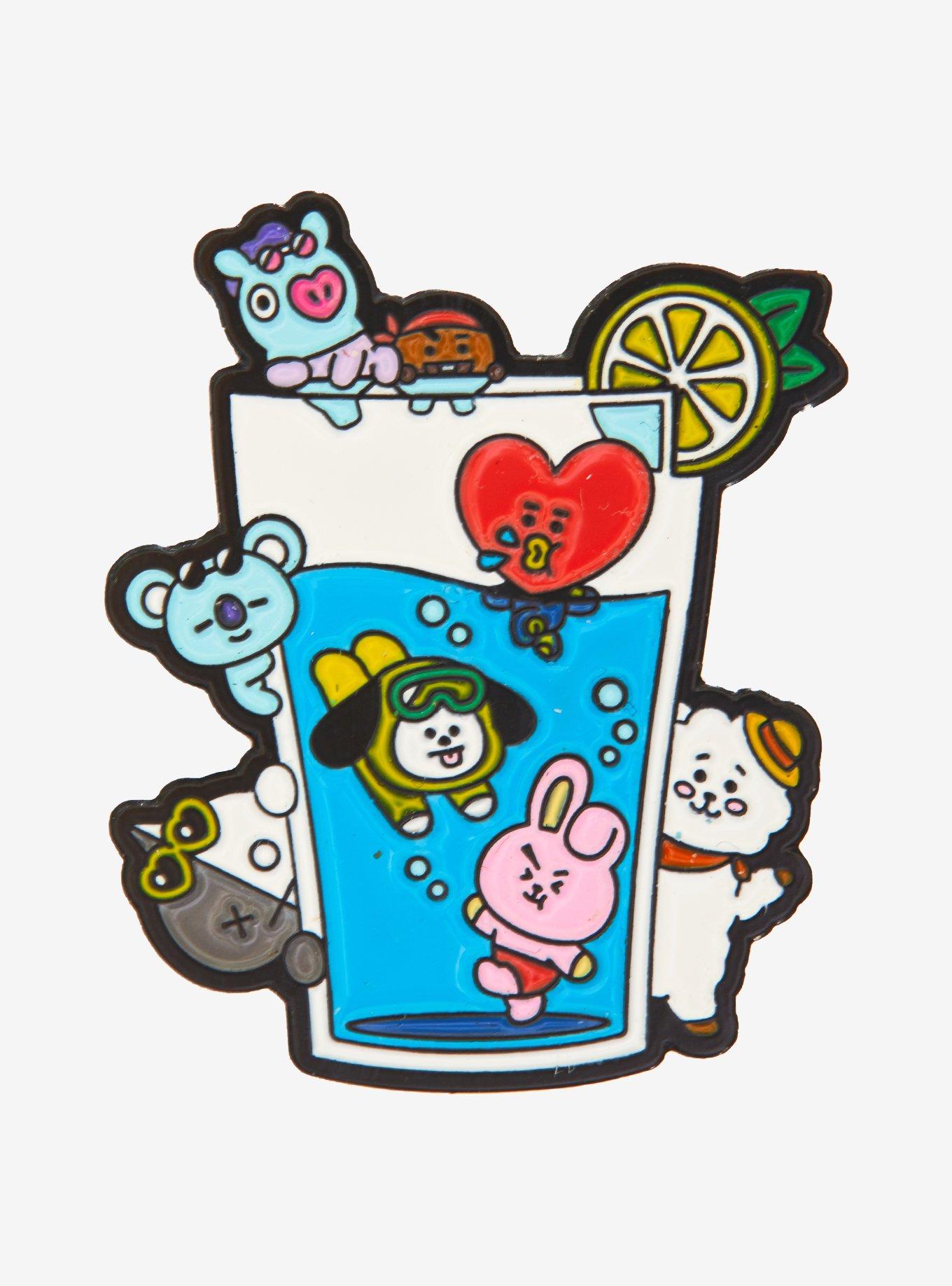 BT21 Drink Group Enamel Pin, , hi-res