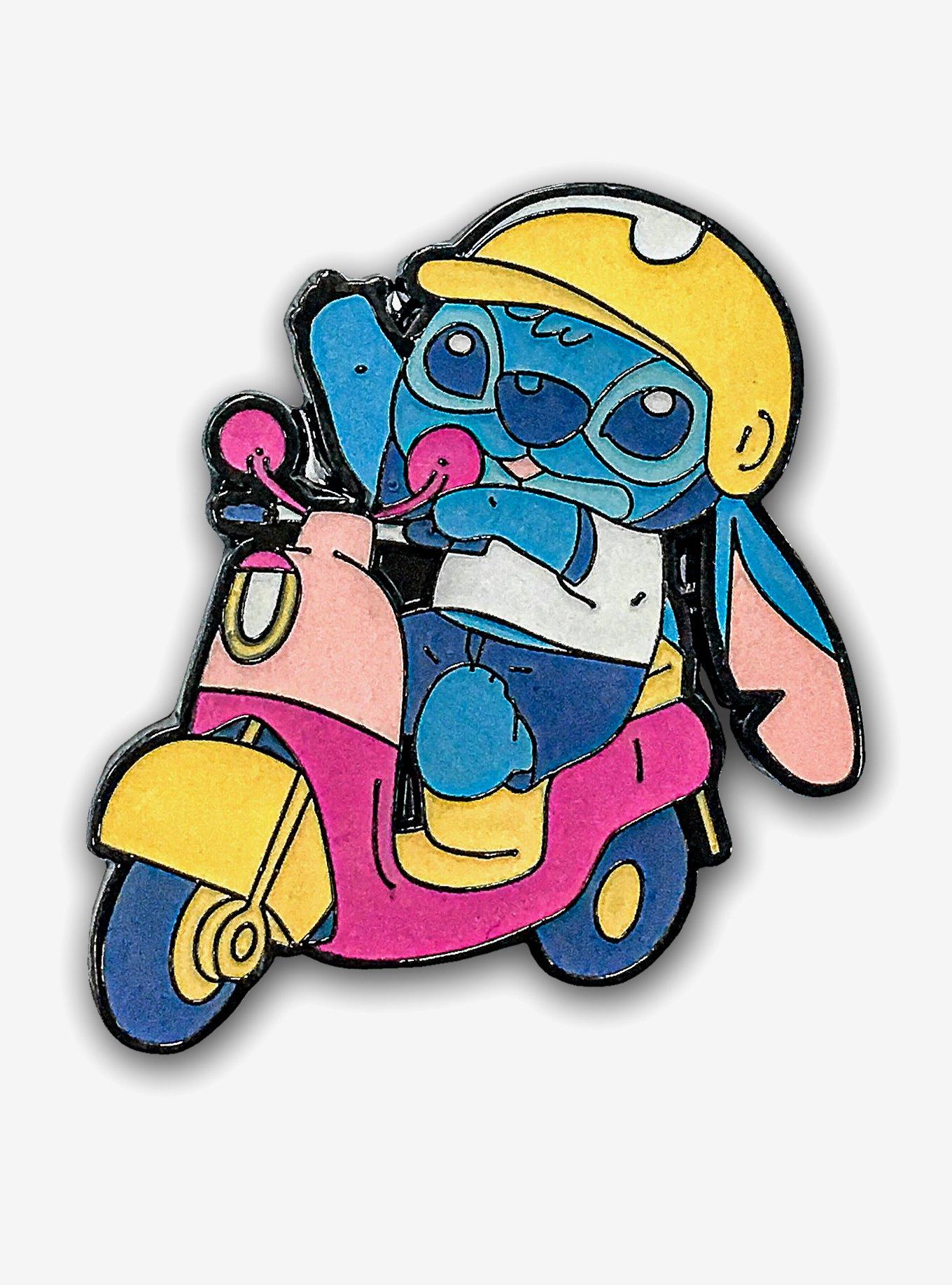 Loungefly Disney Lilo & Stitch Scooter Enamel Pin, , hi-res