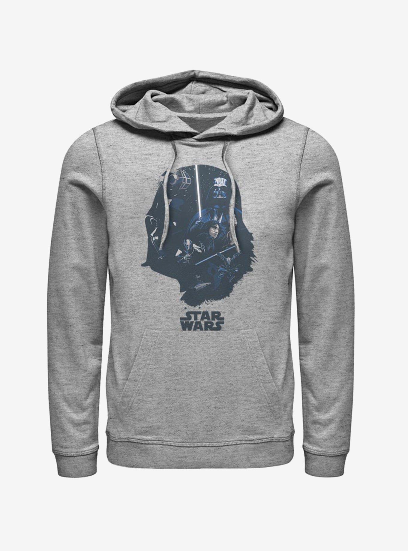 Star Wars Vader Head Fill Hoodie, ATH HTR, hi-res