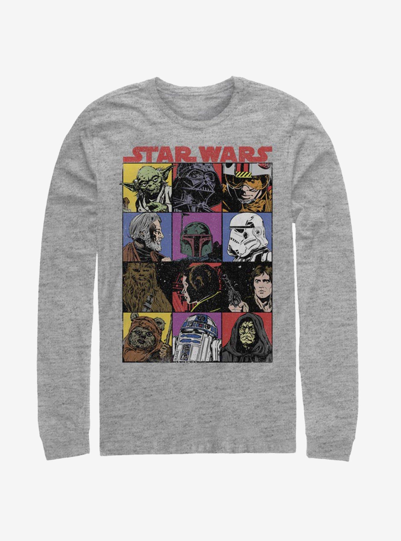 Star Wars Comic Strip Long-Sleeve T-Shirt, ATH HTR, hi-res