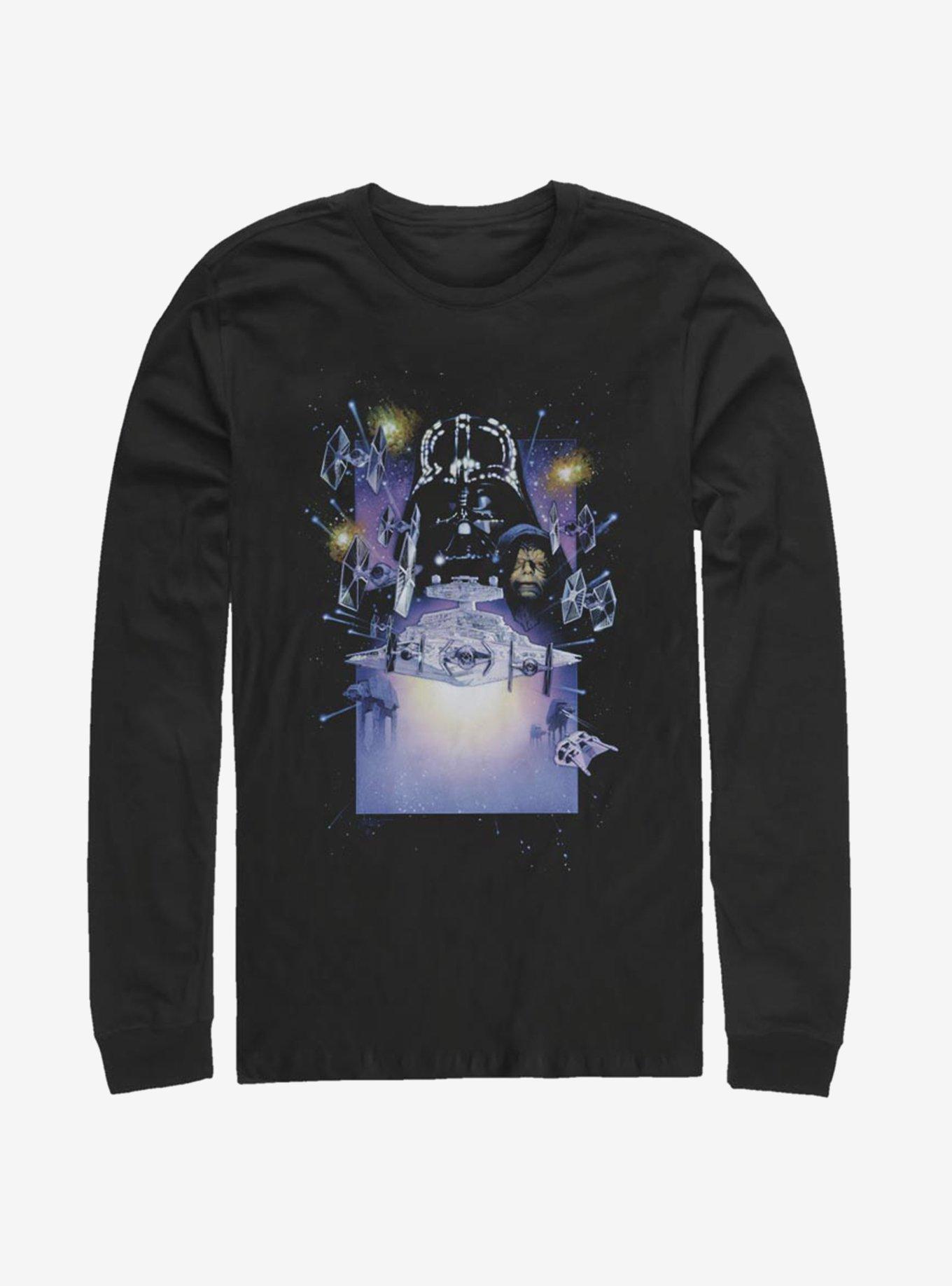 Star Wars Darth Vader Galaxy Long-Sleeve T-Shirt, BLACK, hi-res