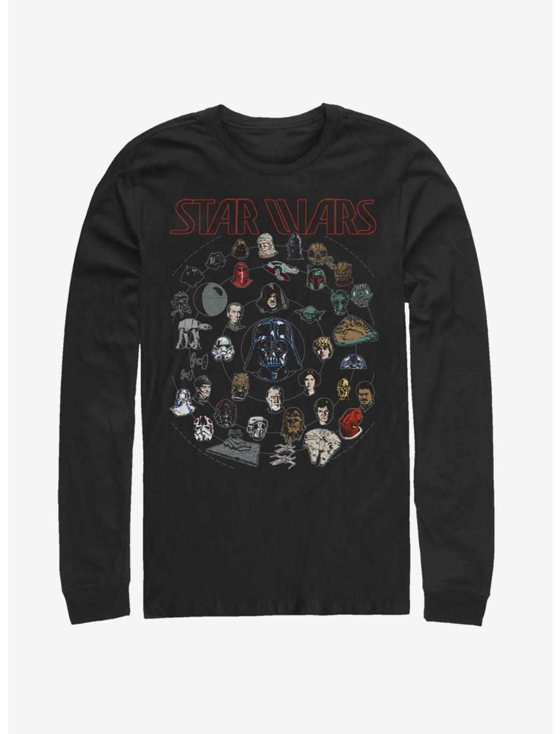 Star Wars Force Chart Long-Sleeve T-Shirt, BLACK, hi-res