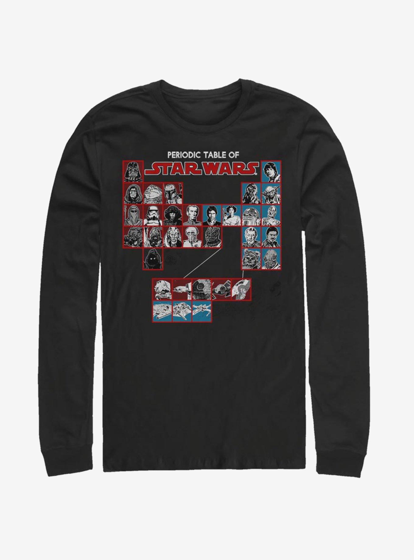 Star Wars Hero Chart Long-Sleeve T-Shirt, BLACK, hi-res