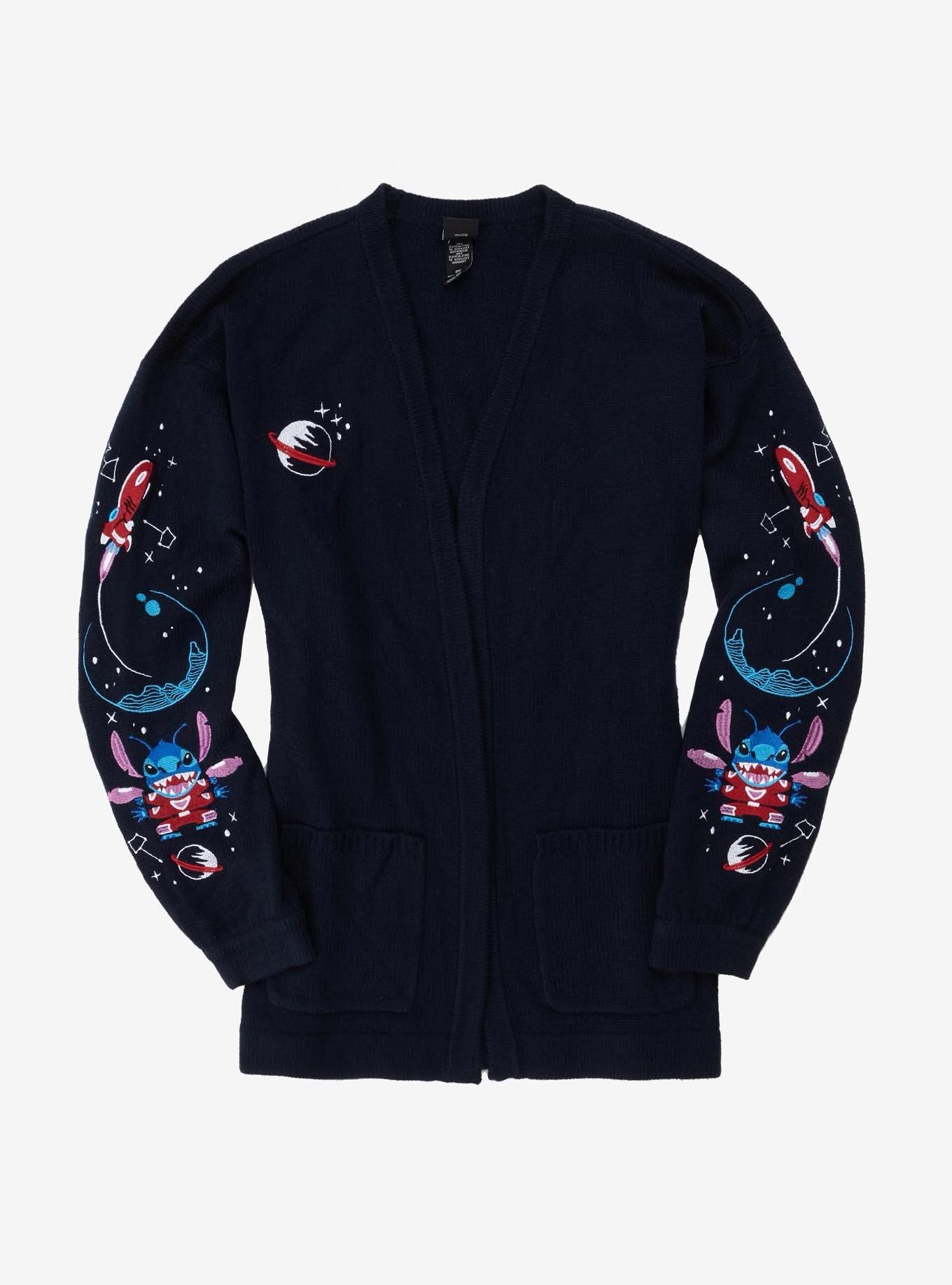 Disney Lilo & Stitch Space Open Cardigan Plus Size, MULTI, hi-res