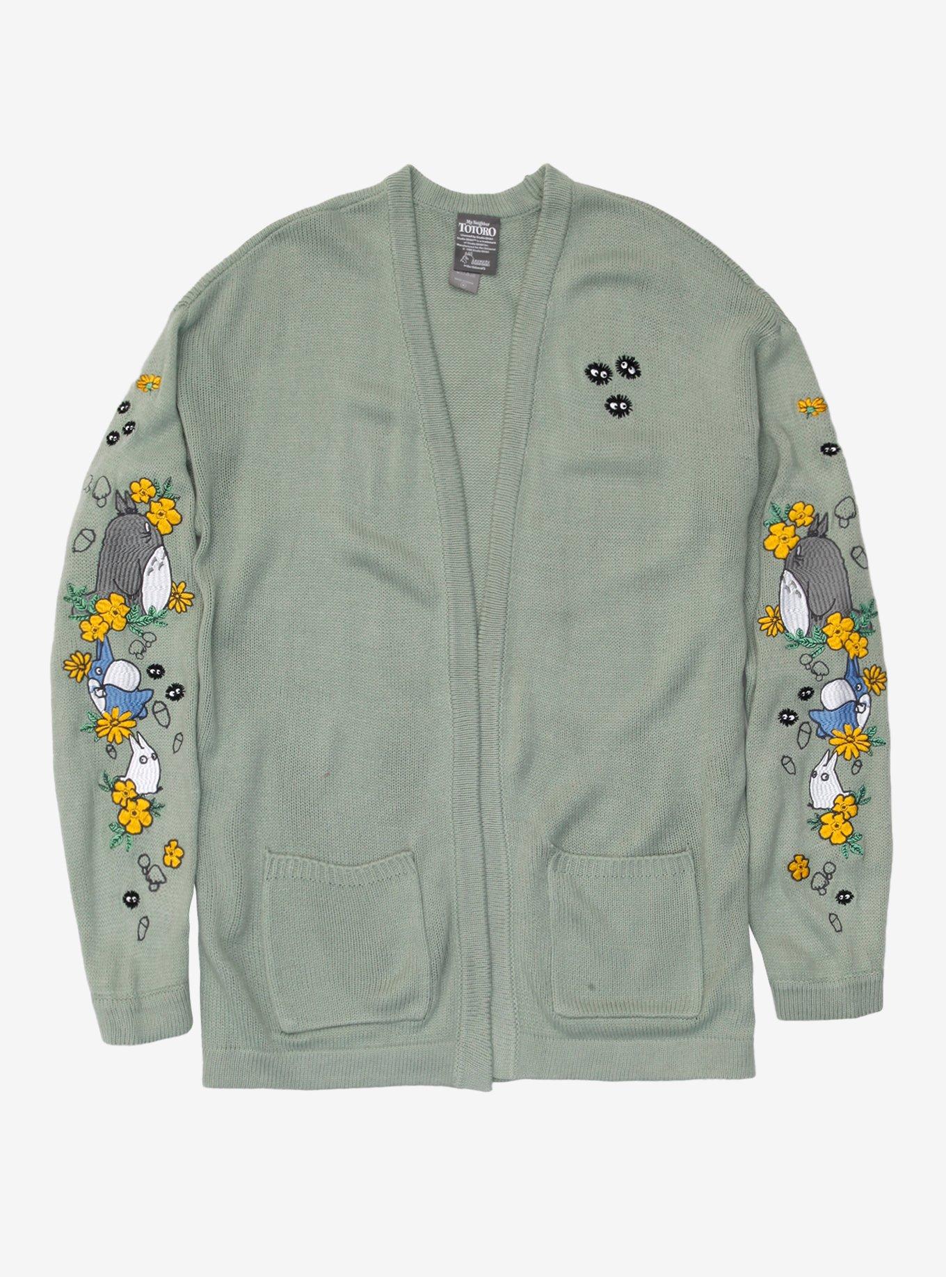 Studio Ghibli My Neighbor Totoro Embroidered Open Cardigan Plus Size, MULTI, hi-res