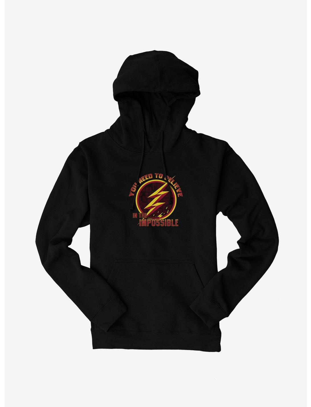DC Comics The Flash You Need To Believe In The Impossible Hoodie, BLACK, hi-res