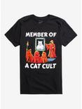 Member Of A Cat Cult T-Shirt By Boss Dog Hot Topic Exclusive, BLACK, hi-res