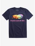 Purrrrrride Rainbow Cat T-Shirt By Fox Shiver Hot Topic Exclusive, NAVY, hi-res