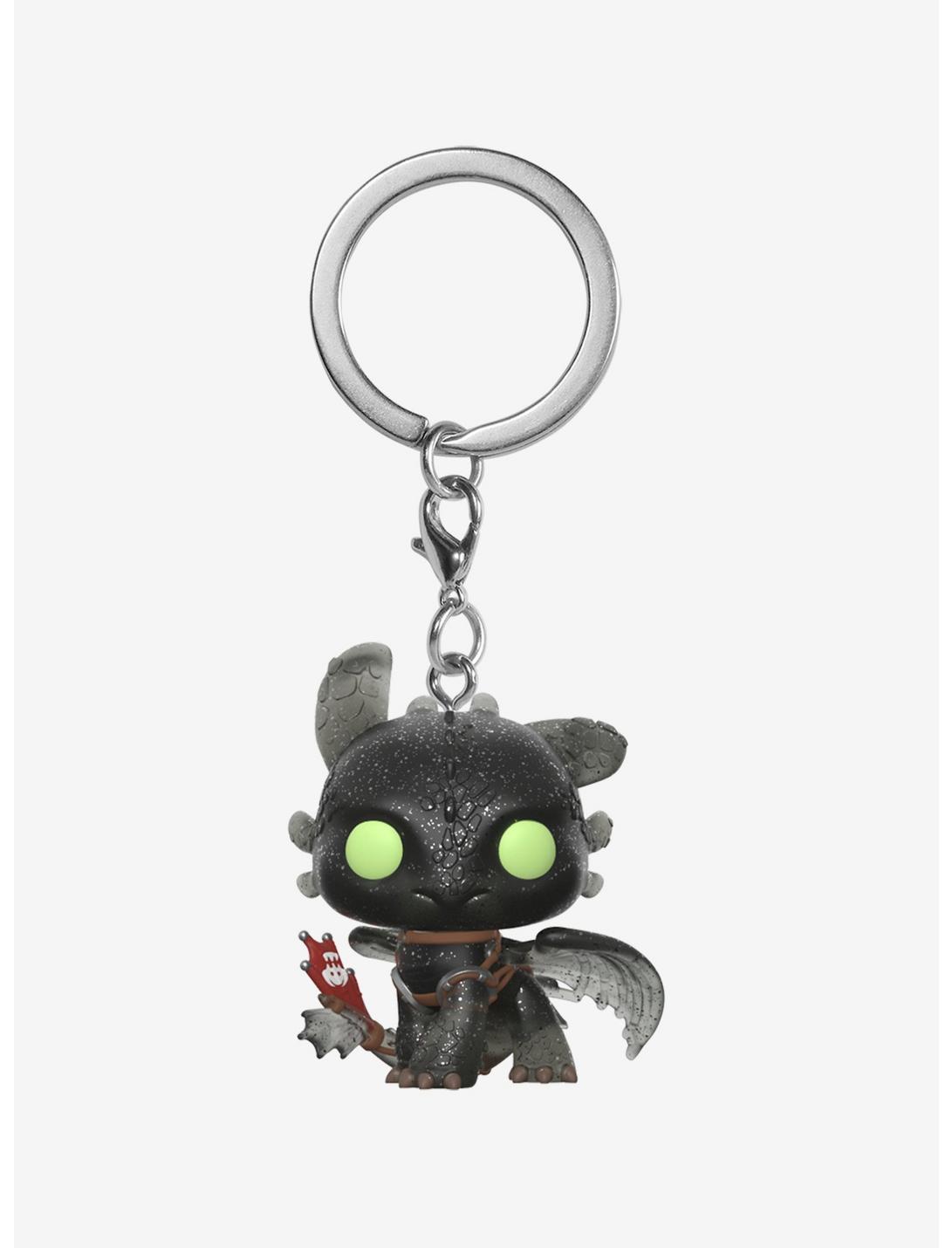 Funko How To Train Your Dragon Pocket Pop! Toothless Diamond Collecton Vinyl Key Chain Hot Topic Exclusive, , hi-res