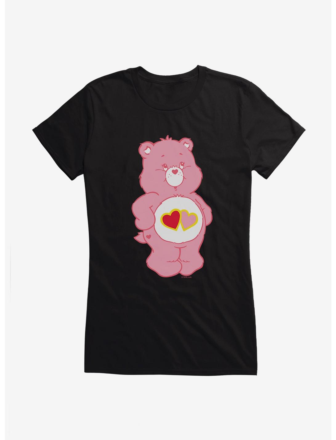 Care Bears Love A Lot Bear Stare Girls T-Shirt, BLACK, hi-res
