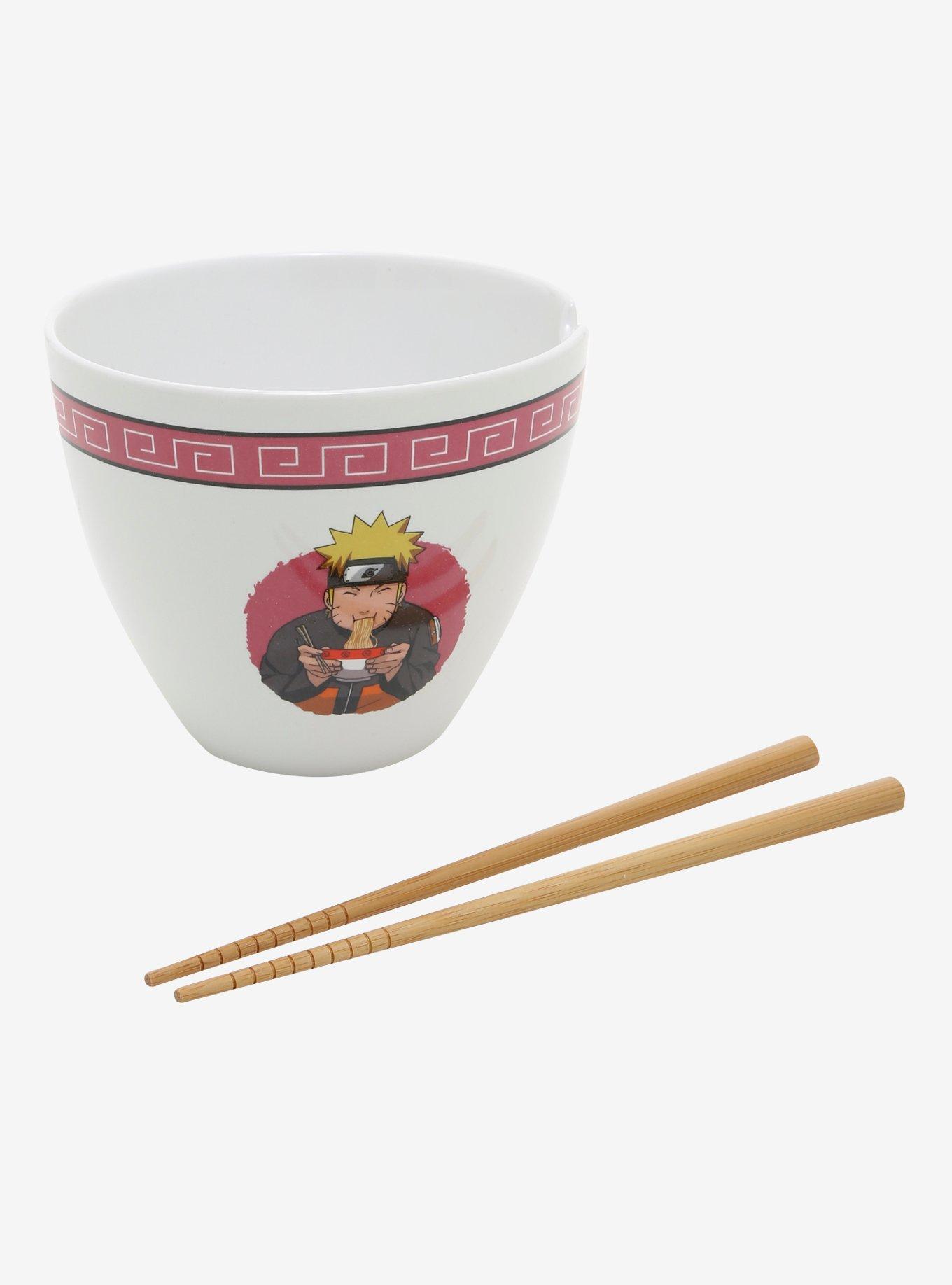 Naruto Ramen Bowl w/ Chopsticks Ichiraku Ramen Shop NIB 16 oz