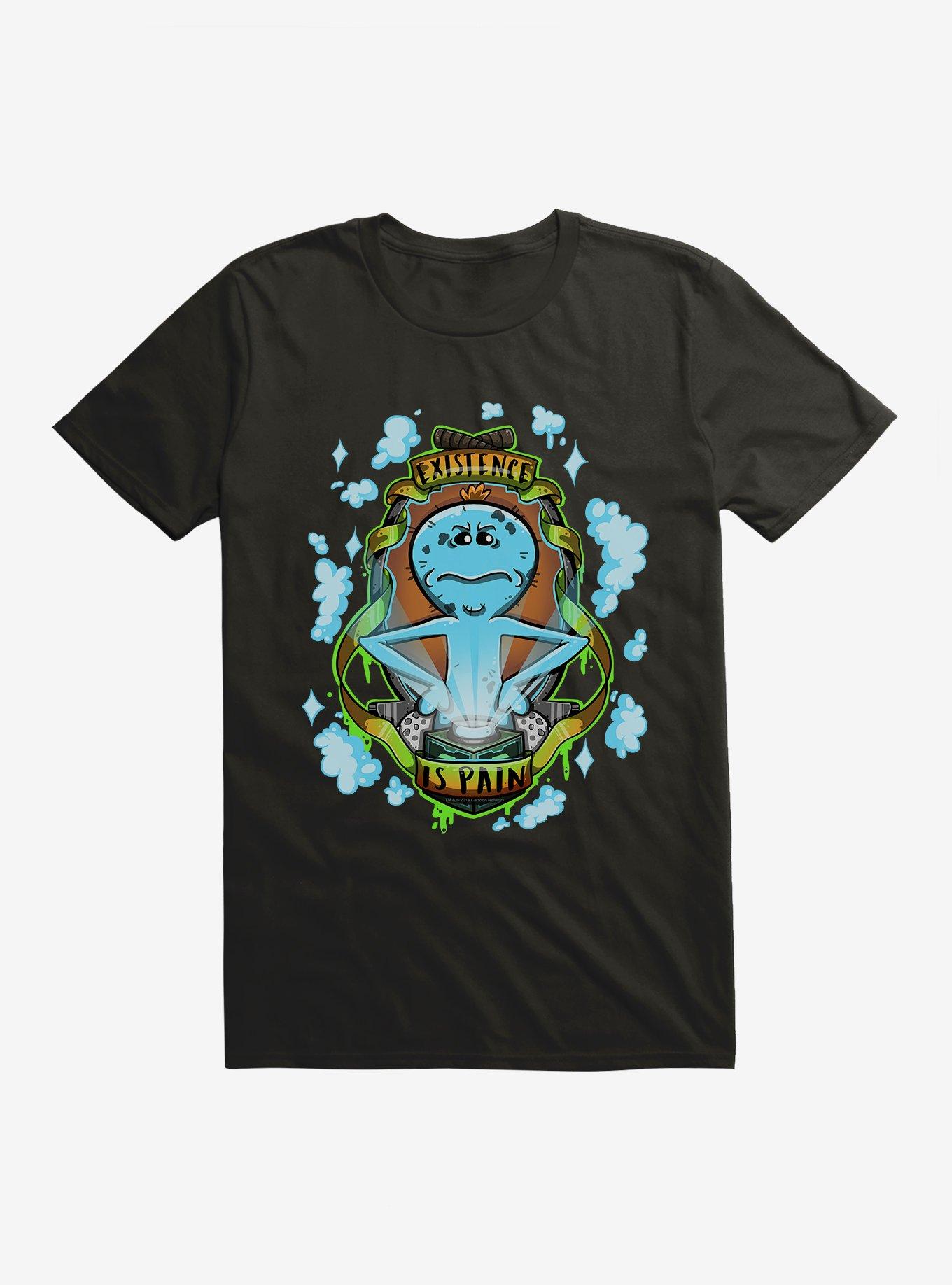 Rick And Morty Existence Is Pain T-Shirt, BLACK, hi-res