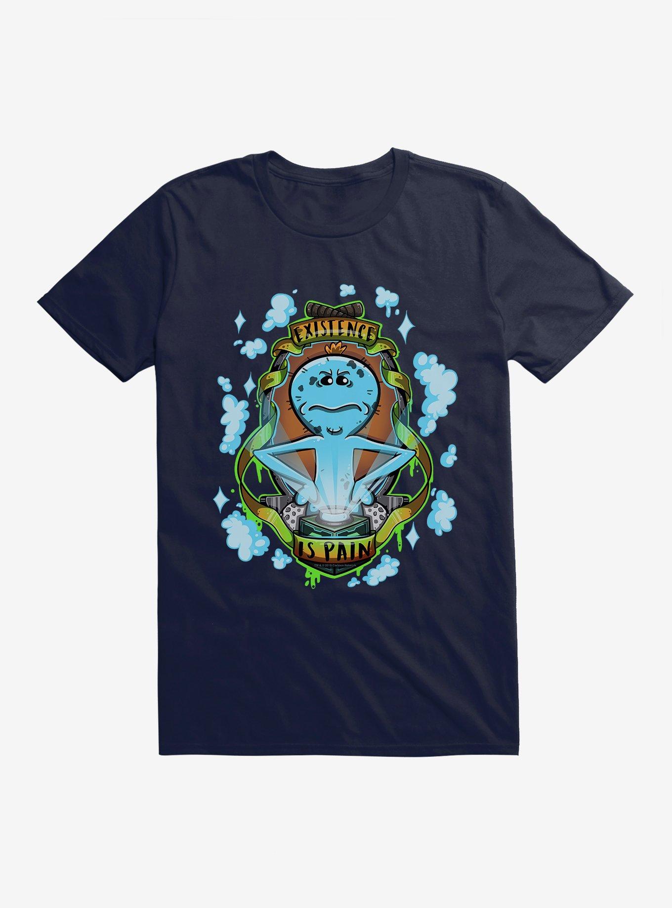 Rick And Morty Existence Is Pain T-Shirt, NAVY, hi-res