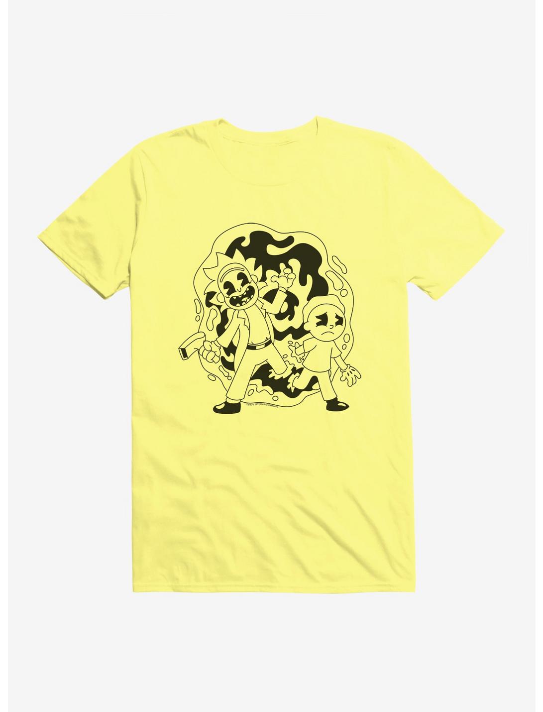 Rick And Morty Schwifty Vision T-Shirt, SPRING YELLOW, hi-res