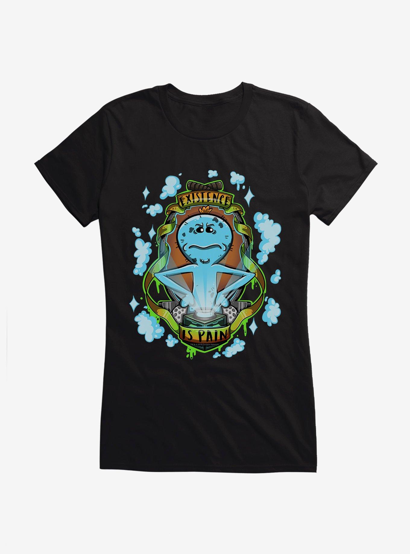 Rick And Morty Existence Is Pain Girls T-Shirt, BLACK, hi-res