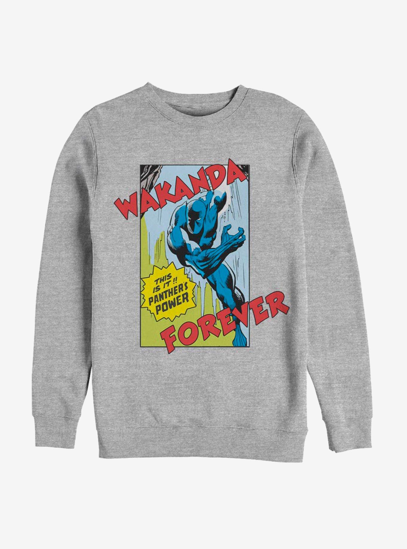 Marvel Black Panther Comic Strip Sweatshirt, ATH HTR, hi-res