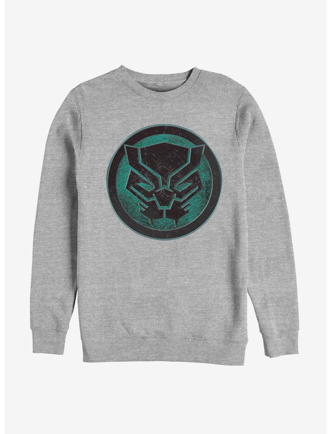 Marvel Black Panther Green Emblem Panther Sweatshirt, ATH HTR, hi-res