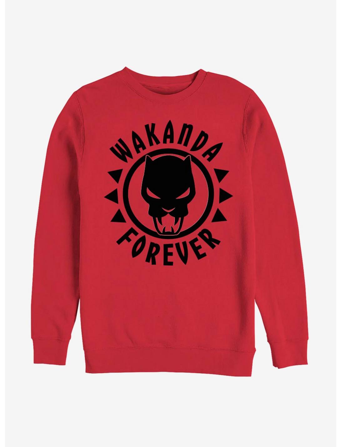Marvel Black Panther Panther Logo Sweatshirt, RED, hi-res