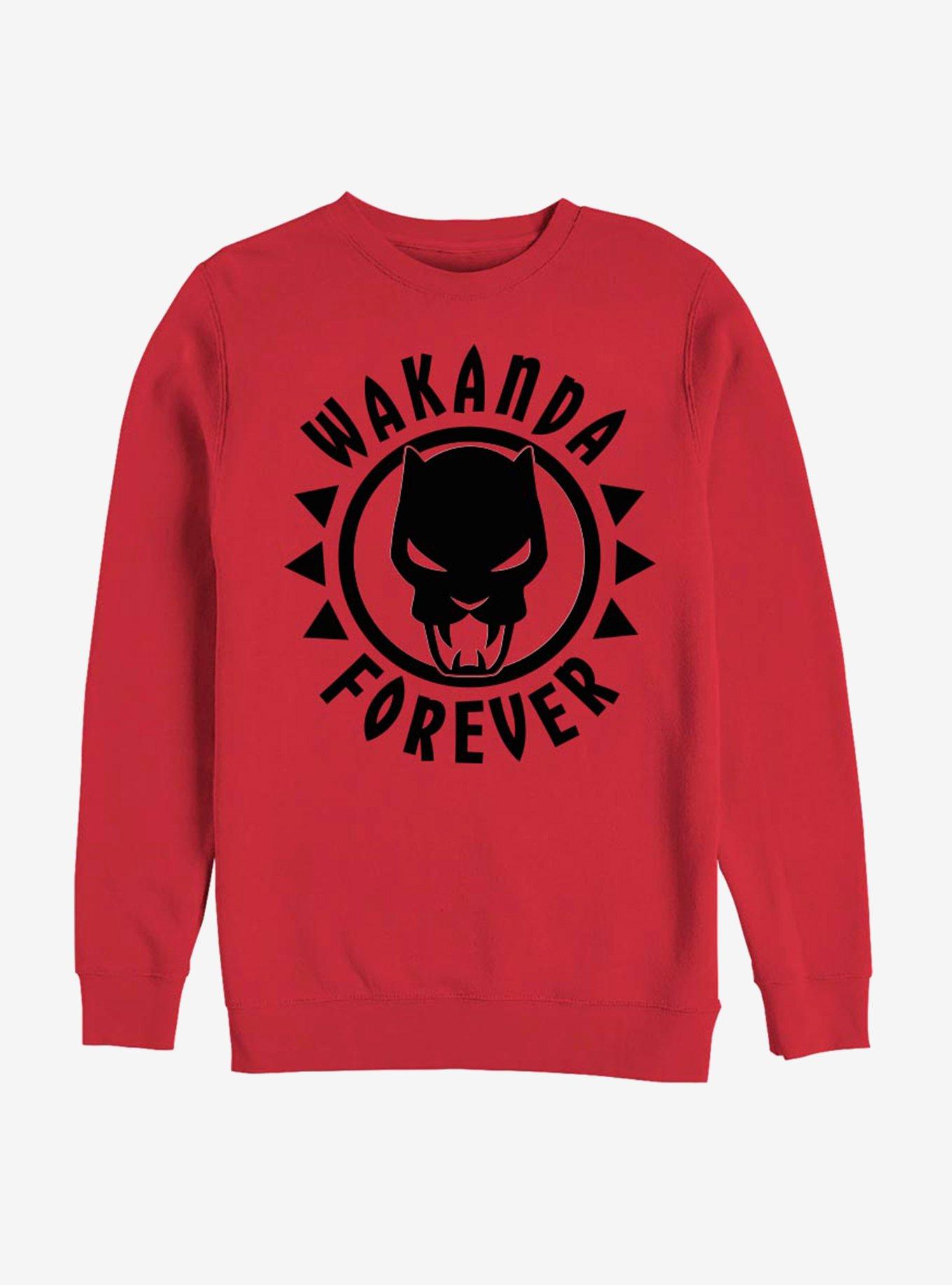 Marvel Black Panther Panther Logo Sweatshirt, RED, hi-res