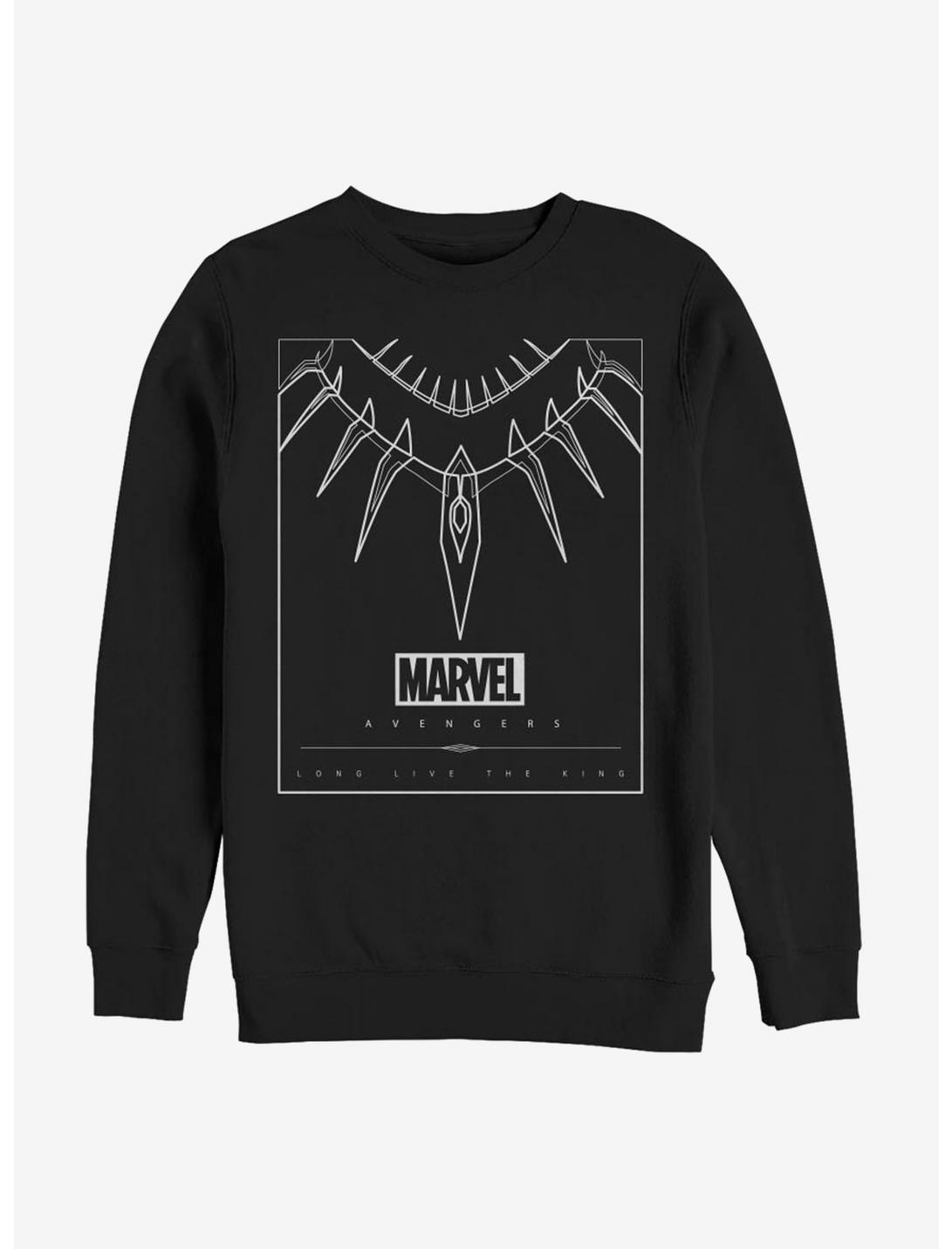 Marvel Black Panther Panther Necklace Sweatshirt, BLACK, hi-res
