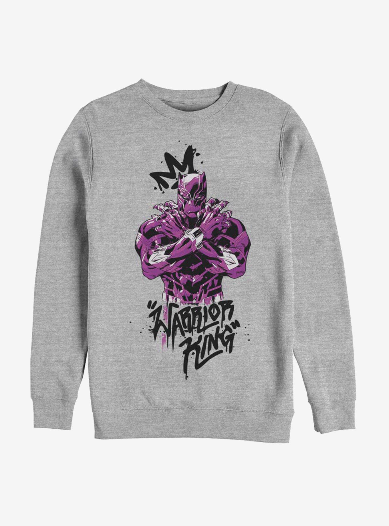 Marvel Black Panther Spray Paint Sweatshirt, ATH HTR, hi-res