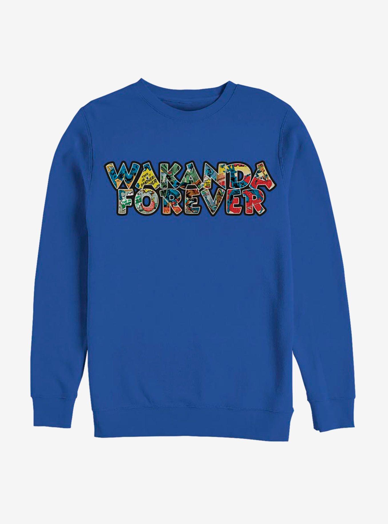 Marvel Black Panther Retro Wakanda Sweatshirt, ROYAL, hi-res